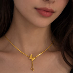 butterfly gold pendant necklace